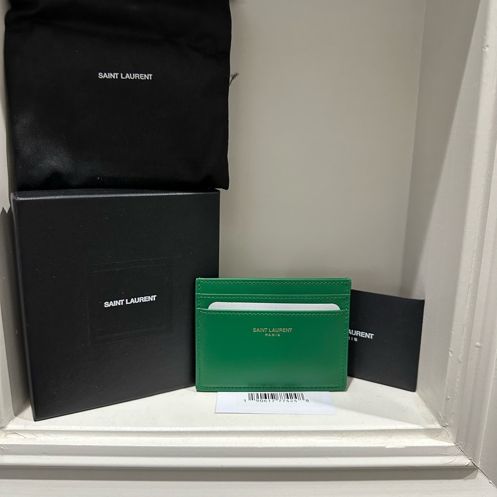 Saint Laurent Vibrant Green Card Holder